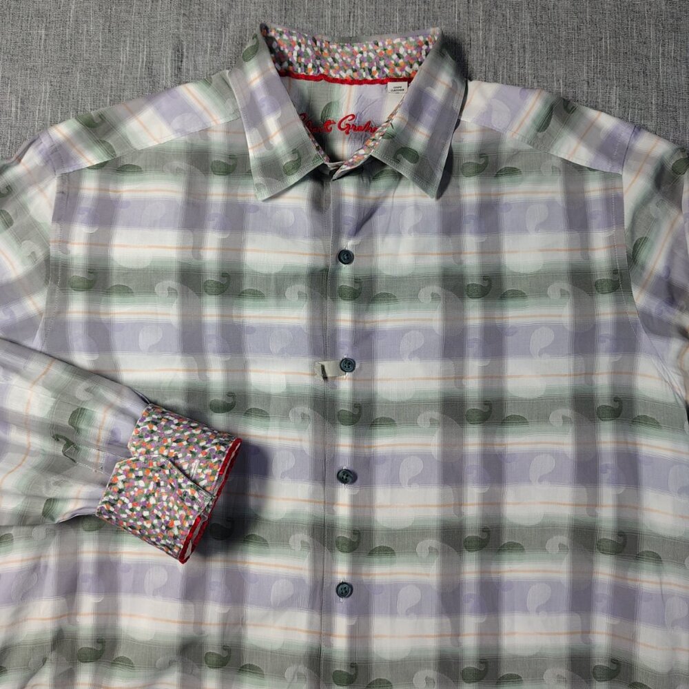 Robert Graham Shirt Mens Size Large Long Sleeve Button Down